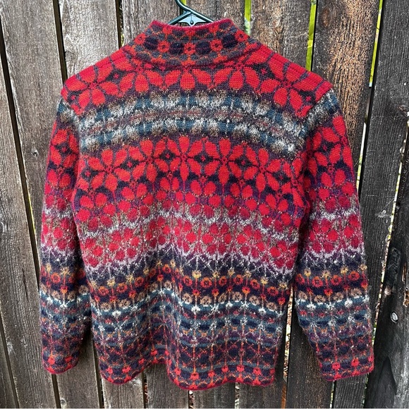 Intiwara Alpaca Multicolor Cardigan Sweater Sz S - Picture 7 of 12